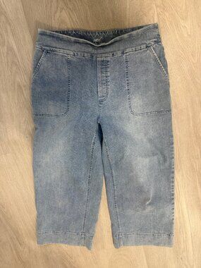 Up Denim Capris - Wide Leg - Size 8